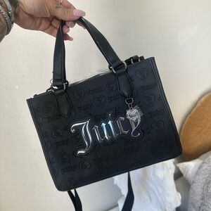 Juicy Couture Black Satchel with Gothic Logo